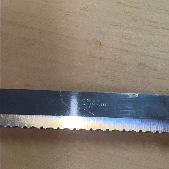 8” Serrated knife. 12” overall. Stainless steel. Made in USA - Picture 4 of 4